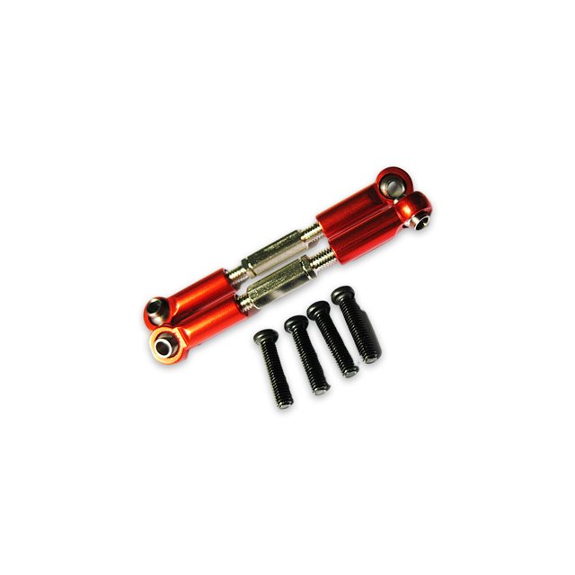 maskred Aluminum Alloy Front Rear Servo Link For 1/18 Hobbico Dromida Reliable And Durable Aluminum Alloy red 1Set