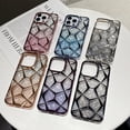 thumbnail image 2 of Case for iPhone 15 Pro Max Plating Gradient Glitter Cover Anti-Scratch Shockproof Protective iPhone 15 Pro Max Case for Women Girls, Purple, 2 of 11