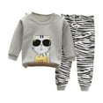 thumbnail image 2 of MEZZALL Girls Pajama Set Soft Long Sleeve O-Neck Cartoon Kids Sleepwear Comfortable Loungewear Outfits For Toddler Baby Girls Holiday Clothing, 2 of 3