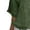 Gray, variant on Women Round Neck 3/4 Sleeve Slub Fabric Casual Soft Blouses