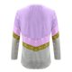 thumbnail image 4 of Camiseta con cuello en V de manga larga con estampado de cobertura suelta de costura de moda informal para mujer Fridja hkj3860, 4 of 5