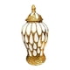 thumbnail image 5 of Jarrón de porcelana con diseño de jengibre, jarrón de cerámica, arreglo floral, tarro decorativo con tapa L, 5 of 9
