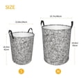 thumbnail image 2 of Lsque Silver Glitter pattern Laundry Hamper Basket, Tall Woven Rope Hamper Basket for Clothes, Lightweight Storage Basket, Collapsible Waterproof-Medium, 2 of 8