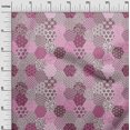 thumbnail image 3 of oneOone Cotton Silk Light Pink Fabric Geometric Sewing Material Print Fabric By The Yard 42 Inch Wide, 3 of 6