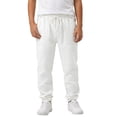 thumbnail image 4 of Twczz Boys Cotton Linen Pants with Pockets- Elastic Waist Straight Leg Drawstring Casual Kids Beach Pants White Size 5, 4 of 5