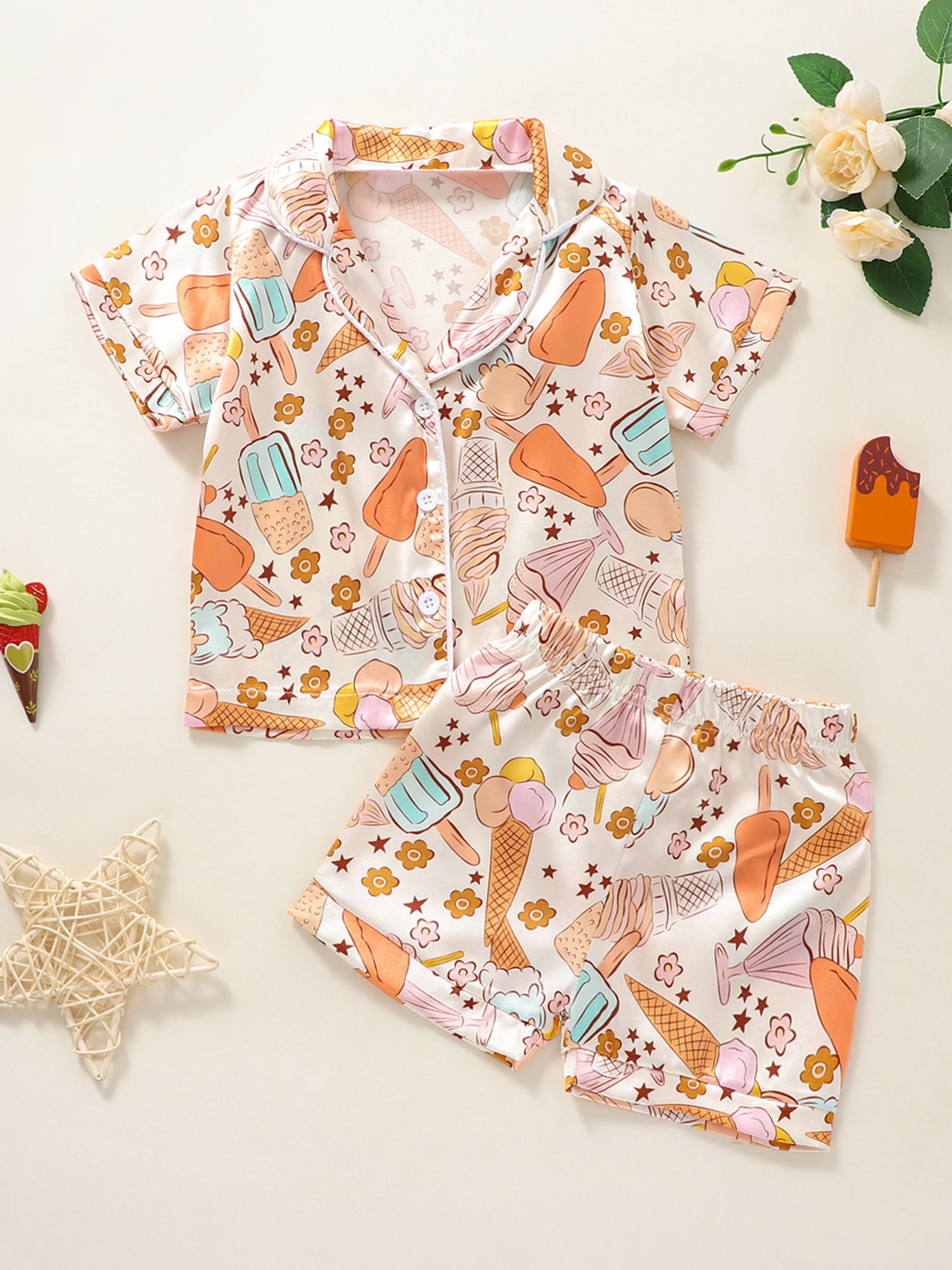 2pcs Toddler Boy Playful Dinosaur Print Tee & Cargo Shorts Set