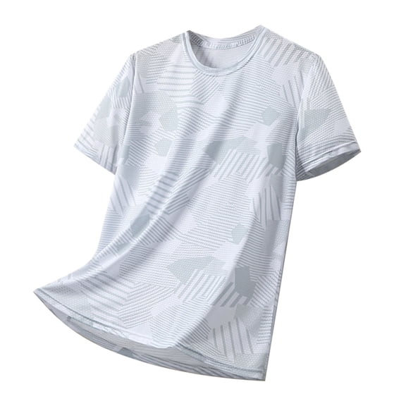 NIEWTR Men's Standard Fit Athletic T-Shirts Short Sleeve Cooling Moisture Wicking Soft Fabric Gym Sports Tops(White,7XL)