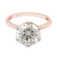 thumbnail image 4 of AFFY 3 Ct 9.5MM, 14K Solid Rose Gold Round Cut Lab Created Moissanite Diamond Solitaire Style Engagement Ring For Women-7.5, 4 of 8