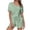 Mint Green, variant on gbyLJF Womens Two Piece Sets Summer Solid Color Casual Sets Sweatsuit V Neck Short Sleeve Tops Shorts with Double Pockets Set