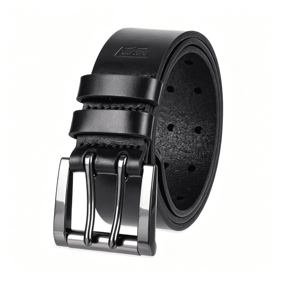 TELOLY Men'S Casual Everyday Jean Belt with Double Prong Double Prong Double Belt