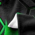 thumbnail image 3 of Game Blanket for Boys,Gaming Throw Blanket 40x50,Kids Gamer Neon Lights Gamepad Fleece Blanket for Teen Men Bedroom,Geometry Honeycomb Hexagon Flannel Blanket Sofa Bed Couch Decor,Green Grey, 3 of 5