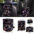thumbnail image 4 of Jeiento Galaxy Butterfly Car Seat Cover Set 15 PCS with Auto Steering Wheel Cover Seat Belt Strap Pads Cup Coasters Trash Bag Air Vent Storage Bag Rearview Mirror Cover Keychain Universal Fit, 4 of 7