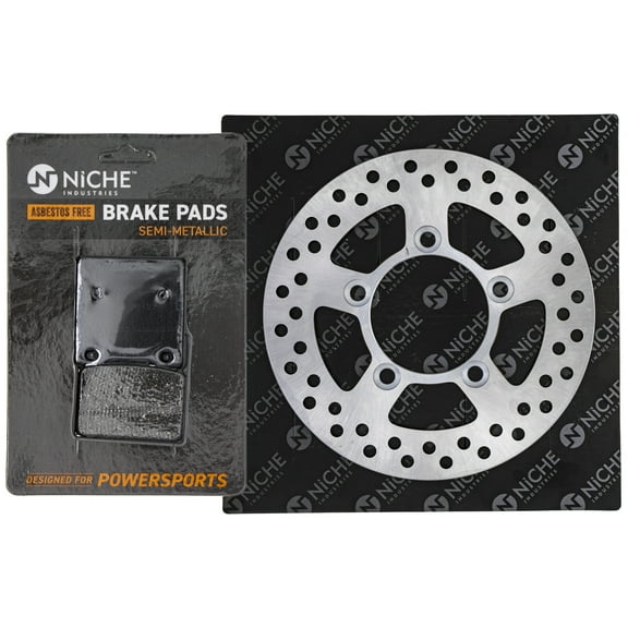 Niche Rear Right Brake Rotor Pad Kit for Kawasaki 43082-1257 Motorcycle MK1006622
