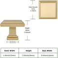 thumbnail image 2 of Homdiy 10 Pack Brass Cabinet Knobs Kitchen Drawer Knobs Gold Modern Square Cabinet Hardware, 2 of 6
