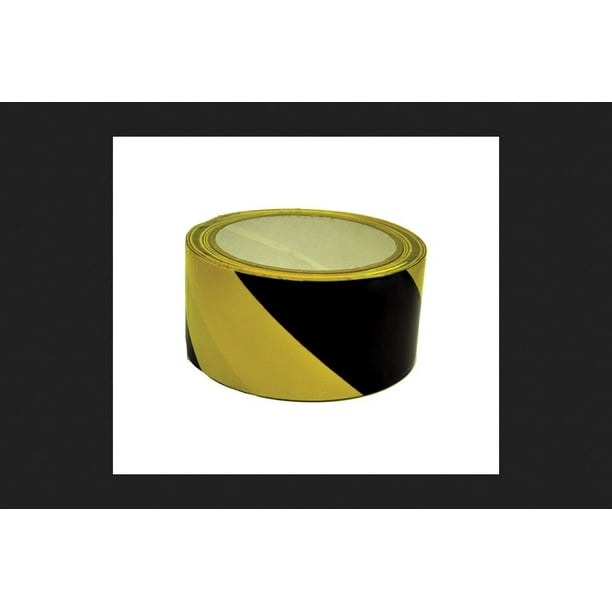 Cinta adhesiva CH Hanson 5 cm x 16 m, color negro y amarillo