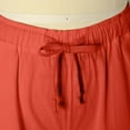 thumbnail image 7 of Huowey Shorts For Women Straight Leg Casual Linen Pants Drawstring Elastic Waist Sports Loose Shorts With Pockets Solid Color Summer Casual Fashion Breathable Shorts Dailywear,Orange,S, 7 of 7