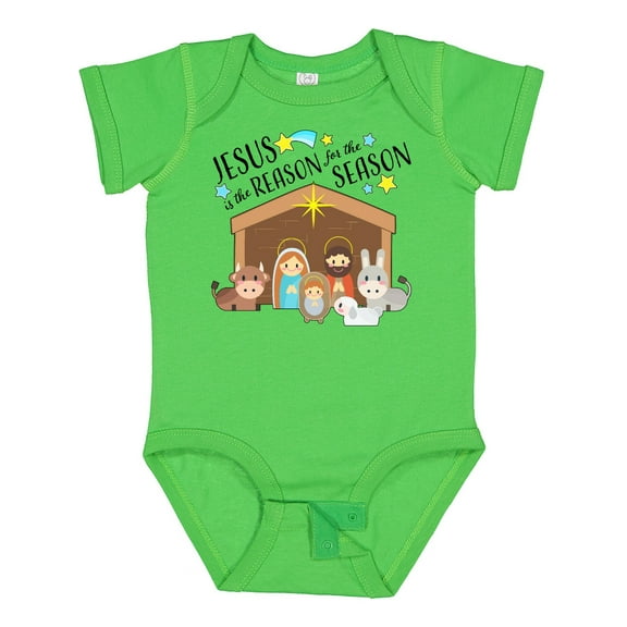 Inktastic Jesus is the Reason for the Season Christmas Nativity Boys or Girls Baby Bodysuit