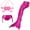 D, variant on 【Uhome】3-12Y Girls Mermaid Swimsuit 3PCS Hot Spring Bikini Bathing suits with Fish Tail Kids Beach Costume Set