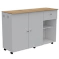 thumbnail image 5 of Tuhome Verona Kitchen Cart with Three Spacious Shelves, Functional Countertop Surface, 5 of 6