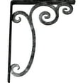 thumbnail image 3 of Ekena Millwork 1 1/2"W x 12"D x 15"H Avery Wrought Iron Bracket, (Single center brace), Antiqued Silver, 3 of 10