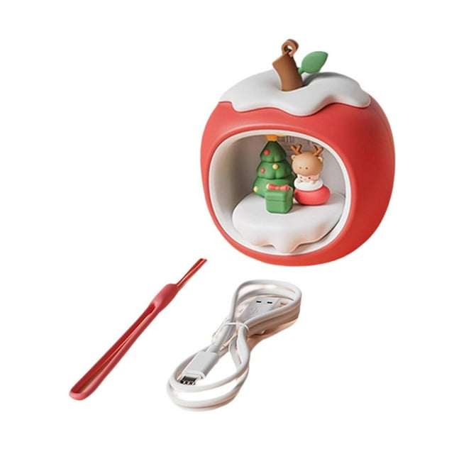 Lámpara de noche navideña recargable para dormitorio, luz de noche infantil, lámpara de escritorio para niños y niñas, con diseño de dibujos animados.