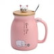 thumbnail image 2 of Tazas de café de 420ML Taza de cerámica de gato encantador con cuchara y tapa Taza de leche de agua de café para niños regalos para amantes de la oficina ANGGREK  Otros, 2 of 8