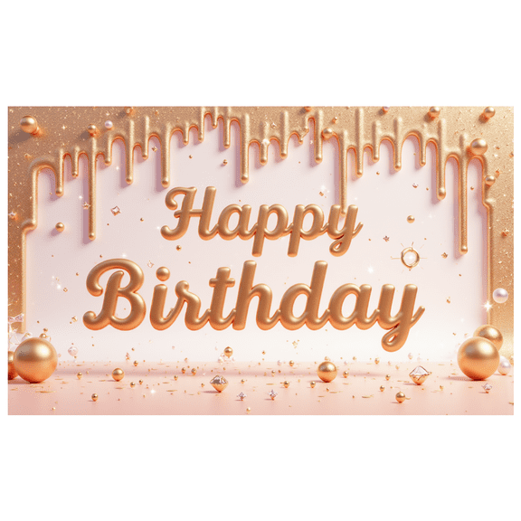 Colorful Design Birthday Banner Decorative Design Happy Birthday Banner Diamond Decor Birthday Celebration for Birthday Party Kids Party Indoor Decoration