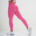 thumbnail image 2 of Ramiter Workout Leggings for Women Womens Brushed Naked Feeling Workout Leggings High Waisted Gym Athletic Tummy Control Yoga Pants with Pockets XL,Hot Pink, 2 of 5