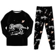 thumbnail image 5 of Takafot Toddler Boys Pajamas Monster Truck Cotton Kids Dinosaur 2 Piece Planets Pjs Sleepwear Clothes Sets 2-9 Years Boys Pajamas, 5 of 8