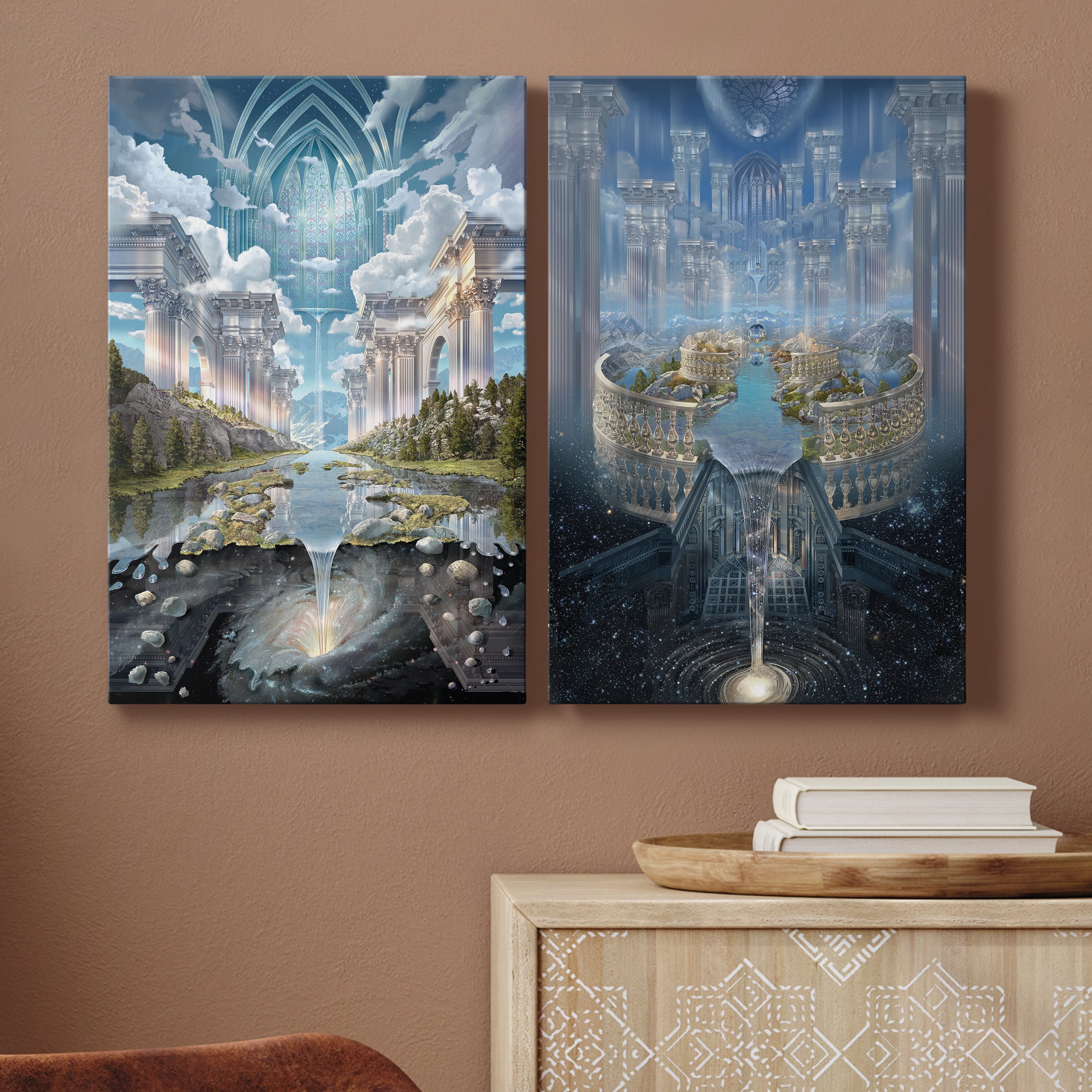 Genesis II Premium Gallery Wrapped Canvas - Ready to Hang - Set of 2 - 8 x 12 Each