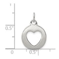 thumbnail image 3 of FB Jewels Sterling Silver Polished Circle w/Heart Charm, 3 of 4