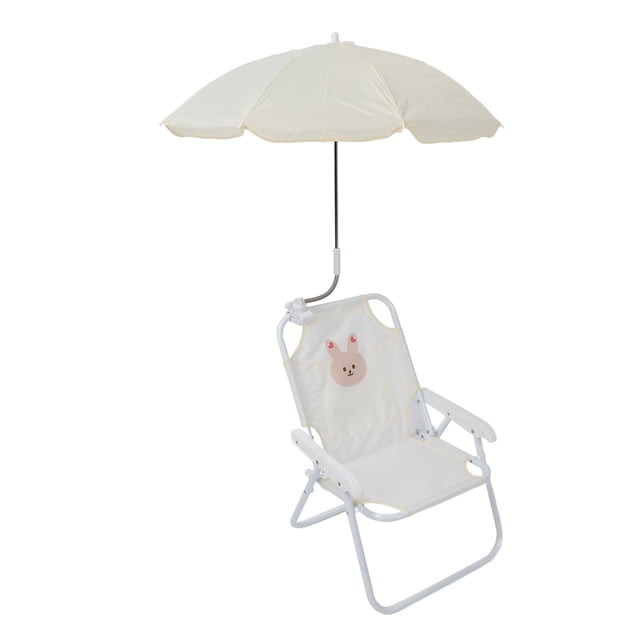 Chaise de Camping Pliante pour Enfants avec Parapluie, Conception Légère pour Plage, Patio, Extérieur, Pelouse