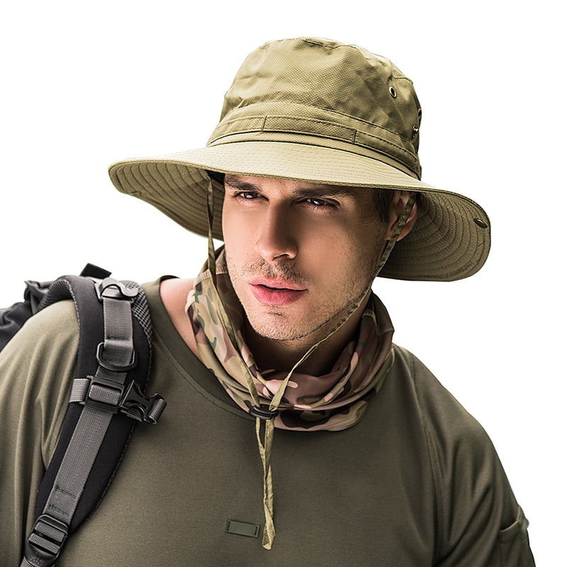Summer Men Women Wide Brim Bucket Hat 