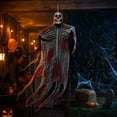 thumbnail image 5 of Diceymbol Halloween Skeleton Grim Reaper Outdoor Hanging Prop for Front Yard Halloween Decorations 35 Inch, 5 of 9
