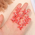 thumbnail image 4 of Unique Bargains 20 Pcs Small Flower Hair Clips Mini Flower Hair Clips for Girls Cute Flower Hairpin for Fine Hair Red, 4 of 7