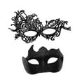 thumbnail image 2 of Abbraccia Masquerade Couple Set Cosplay Costume Accessories Halloween for Stage Performance Musical Party Night Club Dress up Black, 2 of 10