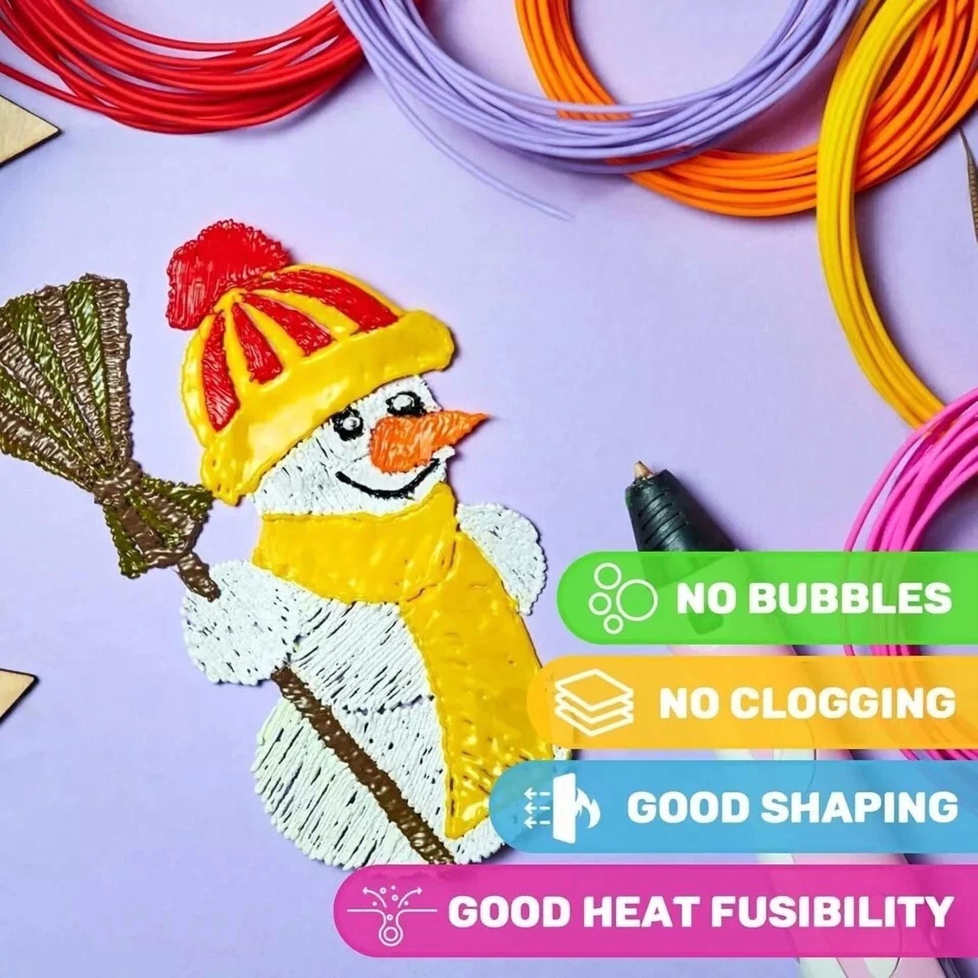 CRESTIN- Sukh 15 Colors 3D Pen Filament Refills - 1.75Mm 3D Pen Pla Filament Each Colo...