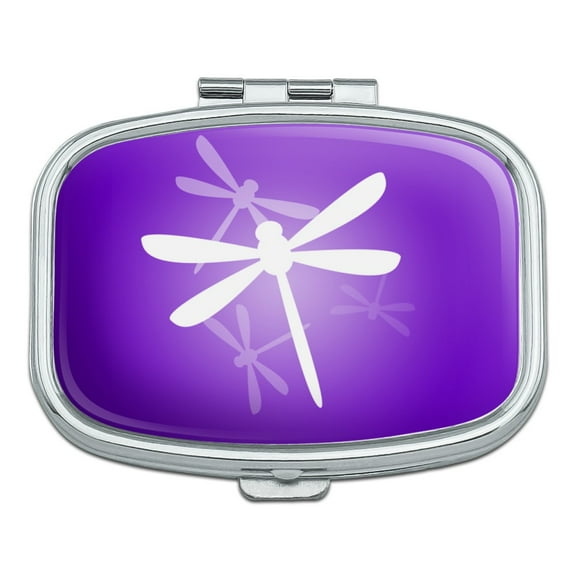 Purple Dragonfly Dragonflies Rectangle Pill Case Trinket Gift Box