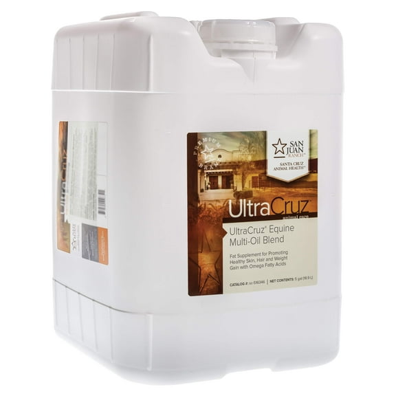UltraCruz Multi-Oil Blend Supplement for Horses, Dogs and Livestock, 5 Gallon