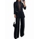thumbnail image 2 of Conjunto de Traje Elegante de Dos Piezas para Mujer, Chaqueta Informal de Negocios de Gran Tamaño, Pantalones de Trabajo de Pierna , para Otoño y . Negro XL, 2 of 9