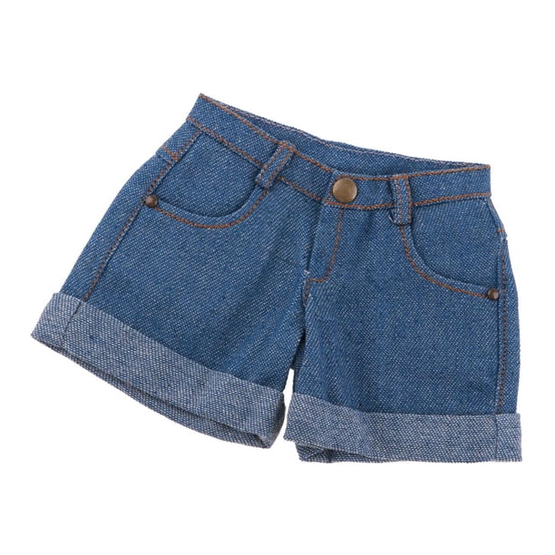 Ropa Blanca Pantalones Cortos Con Manguito Para 1/3 Bjd Pelota Articulada Muñeca Casual Hugo Pantalones cortos con puños de muñeca Vaqueros