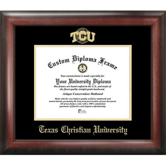 Texas Christian University Gold Embossed Diploma Frame