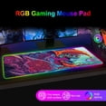 thumbnail image 2 of Lubelski LED RGB Backlight Map Snow Lion Light Pattern Desktop Gaming Mouse Pad Cushion, 2 of 7