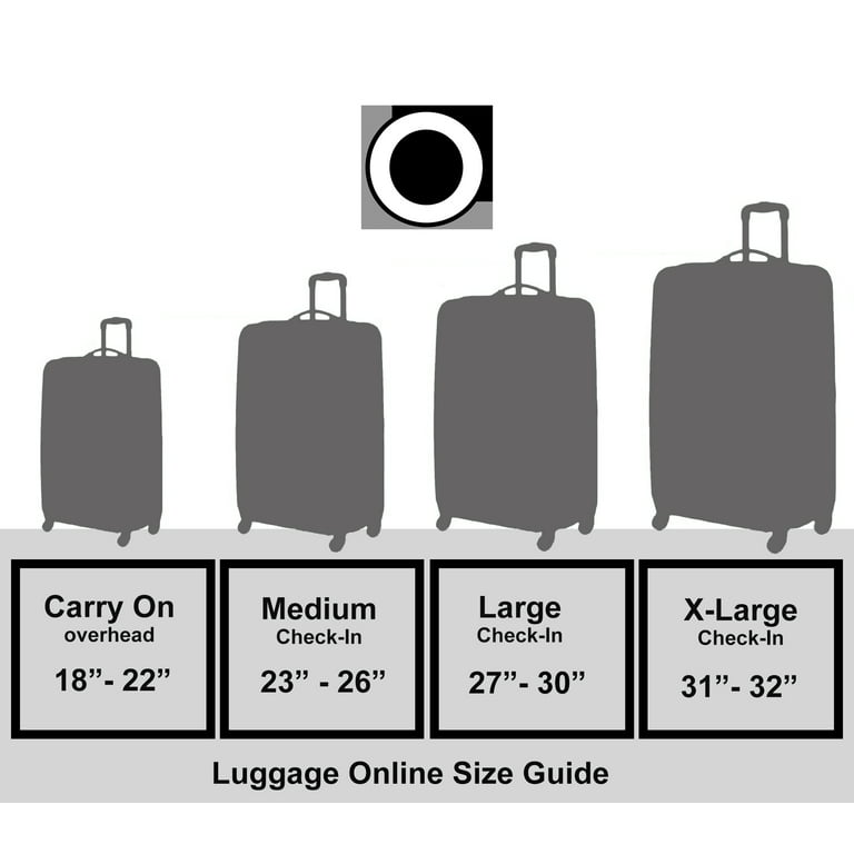 Elle Uptown 3 Piece Spinner Luggage Set, Lightweight Hardshell Spinns in  20 Inch 25 Inch and 29 Inch Sizes
