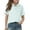 CE05-Light Blue, variant on Lumtrix Short Sleeve Girls Tops 2025 Boho Polka Dot Cute V Neck Interlock Polo Shirts for 3-14 Years Black 160
