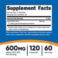 thumbnail image 2 of Suplemento Nutricost Alpha GPC 600 mg 120 cápsulas vegetarianas, 2 of 7