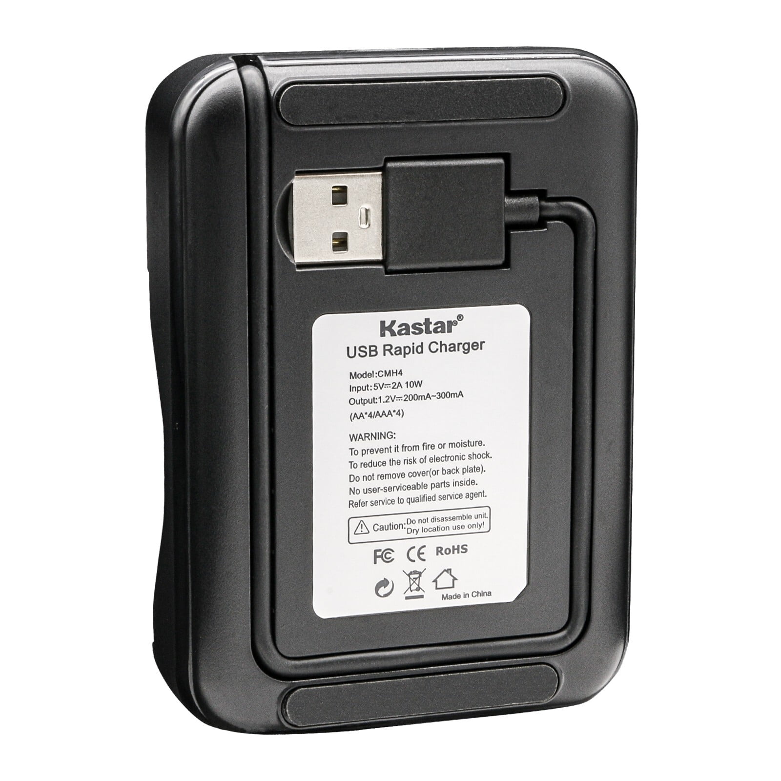 Kastar 12-Pack AA 1.2V 2700mAh Ni-MH Battery and CMH4 Smart USB Charger Compatible with Any Capacity of AA Ni-CD & Ni-MH Batteries