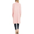 thumbnail image 3 of Women's Casual Loose Fit Side Pockets Solid Soft Lightweight Long Cardigan, 3 of 4