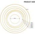 thumbnail image 2 of 14 Pieces 7 Sizes Wooden Bamboo Floral Hoop Set Macrame Craft Hoop Rings Wreath Round Wooden Hoops for DIY Wreath Decor Dream Catcher and Crafts Making (4/6/ 7/8/ 9/10/ 12 Inch), 2 of 7