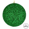 thumbnail image 2 of Vickerman N185704D Boule Perlée Verte de 4,75 Pouces avec Perçage 6 par Sac, 2 of 3